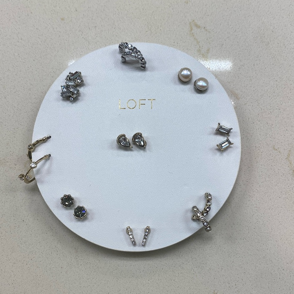 NWT - Loft set of 9 pairs of earrings